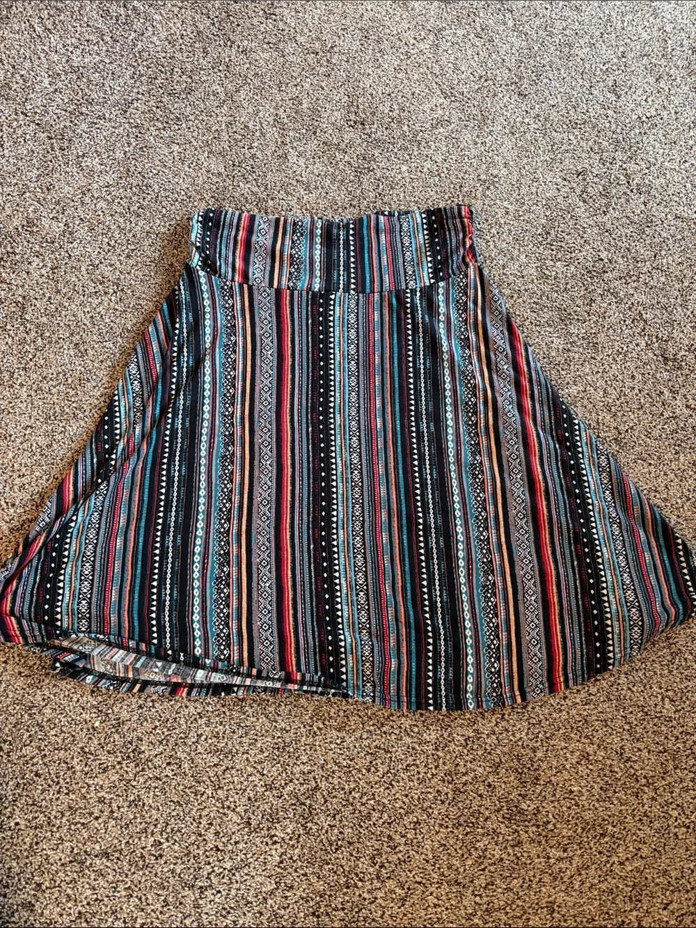 Striped Multicolor A-Line Women's Skirt